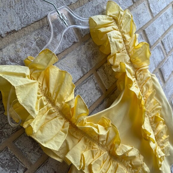 Marc New York Sleeveless Ruffle Cotton Blend Tank Blouse Women's Size M - Picture 5 of 7